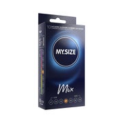 «57mm MIX» Kondome: 10er Pack, glatt, gerippt, aromatisiert (10 Kondome) 10 St