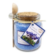 Badesalz Alpenveilchen im Glas mit Holzlöffel 300 g