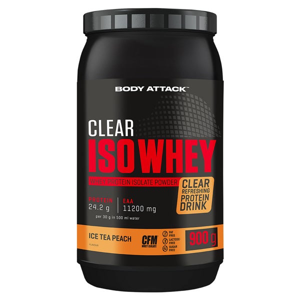 BODY ATTACK Clear Iso-Whey Ice Tea Peach