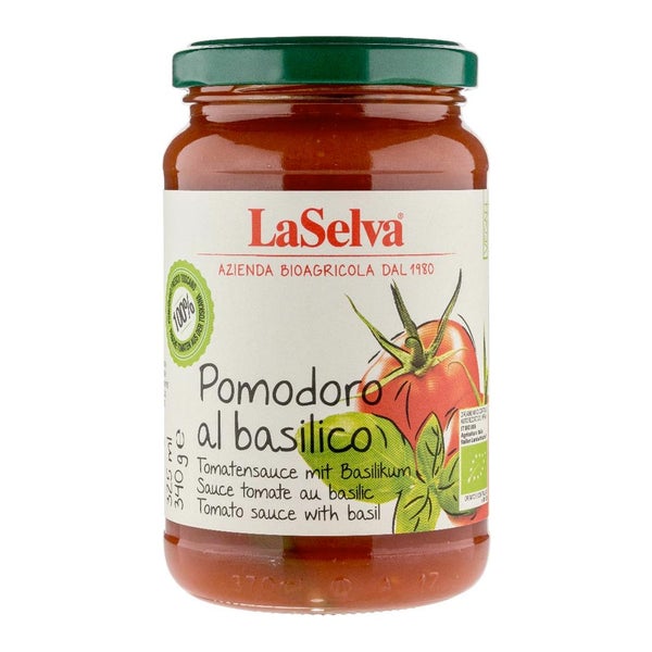 LaSelva Tomate natur mit Basilikum Bio 340 g