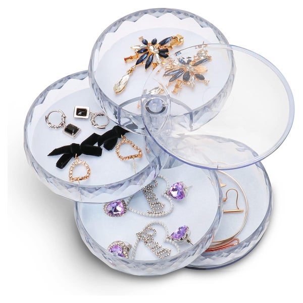 UNIQ Rotierendes rundes Schmuckkästchen & Organizer - Transparent