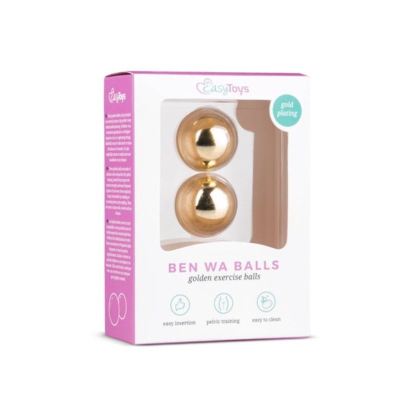 Easytoys - Liebeskugeln 128g aus Metall Gold 1 St
