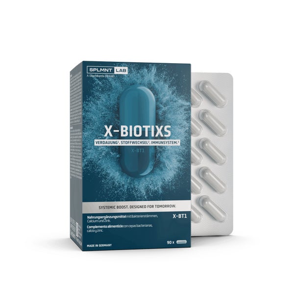 SPLMNT LAB X-BIOTIXS mit 22 Bakterienstämmen, Calcium, Zink & Ballaststoffen 90 St
