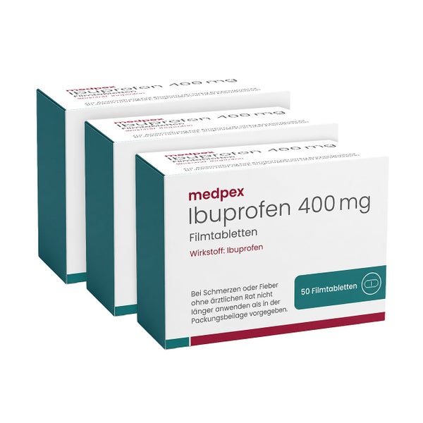 medpex Ibuprofen 400 mg Dreierpack 3X50 St