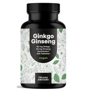 Ginkgo + Ginseng - 400 Tabletten - Bloom Naturals 400 St