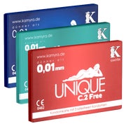 Produktabbildung: «Unique C.2» Test-Set, 9 latexfreie Kondome, 3 Varianten (9 Kondome) 9 St