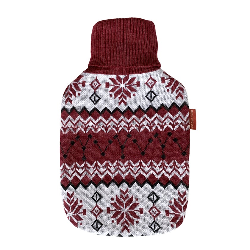 Wärmflasche Klassik 1,8 l mit Strickbezug Eiskristall 1 St günstig kaufen