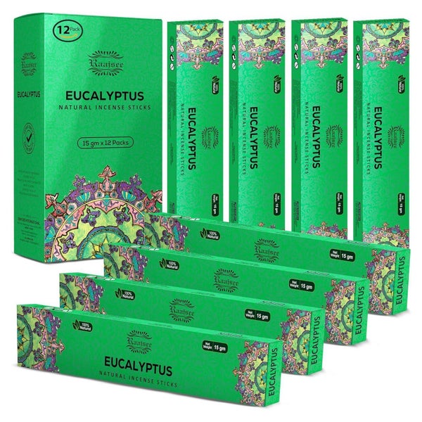 Räucherstäbchen 12 Stück 15g organisch Aromatherapie Eukalyp 1 St