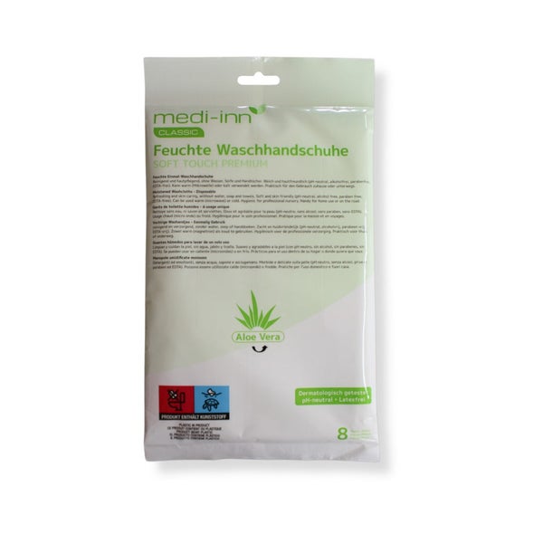 Medi-Inn Soft Touch Premium feuchte Einmalwaschhandschuhe 96 St