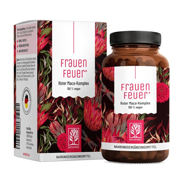 Roter Maca Komplex - FRAUENFEUER - 120 vegane Kapseln - NATURTREU® 120 St