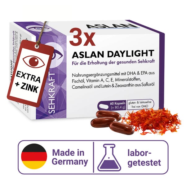 ASLAN Daylight Augenvitamine-Komplex mit Lutein, DHA & Zink 180 St