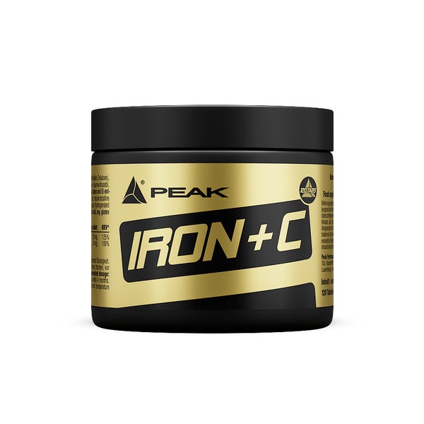 PEAK Iron + C - 120 Tabletten I Eisen Bisglycinat I Vitamin C I Nährstoffversorgung I hohe Bioverfügbarkeit I Immunsystem I Energiestoffwechsel I Sauerstofftransport I vegan I glutenfrei 900 g
