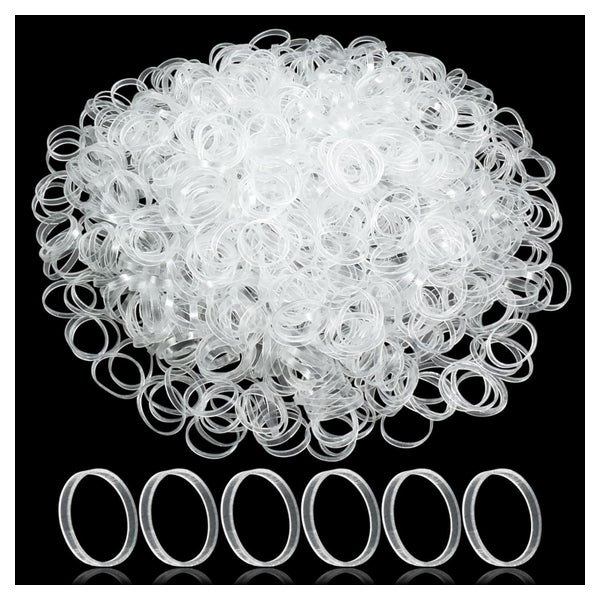 Transparente Haargummis Mädchen 1000 Stück Elastisch Mini Zö 1 St