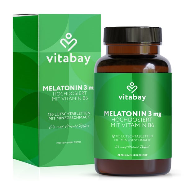 Melatonin Hochdosiert 3 Mg+vitamin B6 Vegan Lut. 120 St