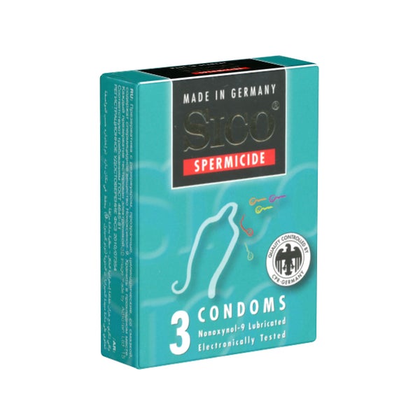 Sico «Spermicide» spermizide Kondome für doppelten Schutz (3 Kondome) 3 St