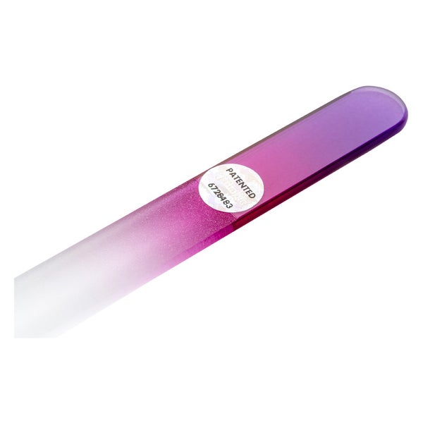 Glasnagelfeile 14 cm beidseitig violett-rot 1 St