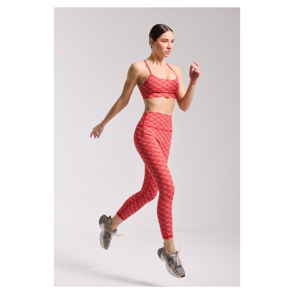 SPORT-LEGGING STAR ROT BANDANA PRINT HOCHTAILLE ATMUNGSAKTIV 1 St