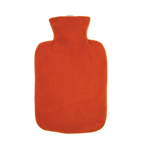 Wärmflasche Klassik 1,8 l Fleecebezug orange-rot 1 St