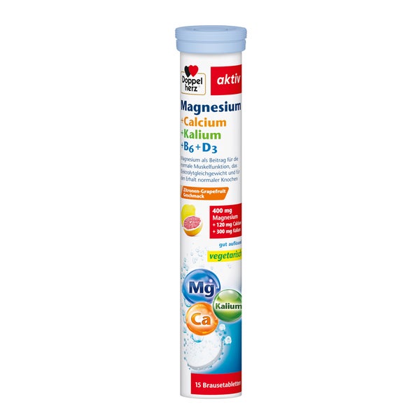 Doppelherz Magnesium + Calcium + Kalium + B6 + D3 15 St