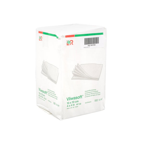 Vliwasoft Vlieskompressen Unsteril 10x10 Cm 6l. 100 St