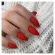 Press On Nails Acryl Mandel Mittel 24 Stück Orange Rot Matt 1 St