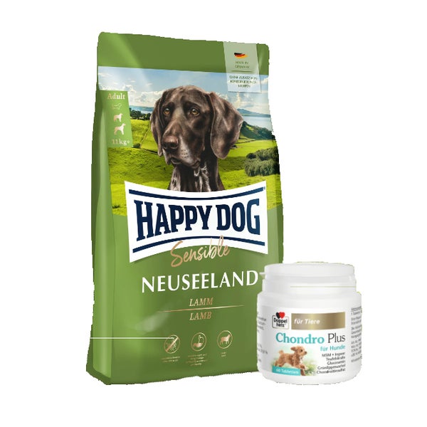 Sensible Neuseeland + Doppelherz Chondro Plus für Hunde 4 kg
