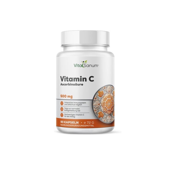 VitaSanum® – Vitamin C (L-Ascorbinsäure) – 500 mg – 90 Tabletten 90 St