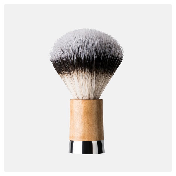 Veganer Rasierpinsel für Herren - Holzbraun