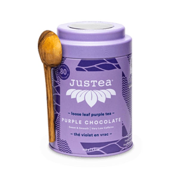Justea Purple Chocolate - Dose Mit Holzlöffel 100 g