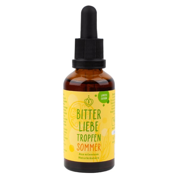 BitterLiebe Bitterstoffe Tropfen 50ml - Limited Sommer Edition - sommerliche Bittertropfen aus Die Höhle der Löwen - Hildegard von Bingen, Bitterkräuter 1x 50 ml