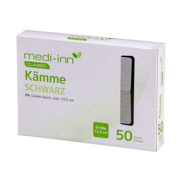 Medi-Inn Kämme, schwarz, Kunststoff, 12,5 cm 1000 St