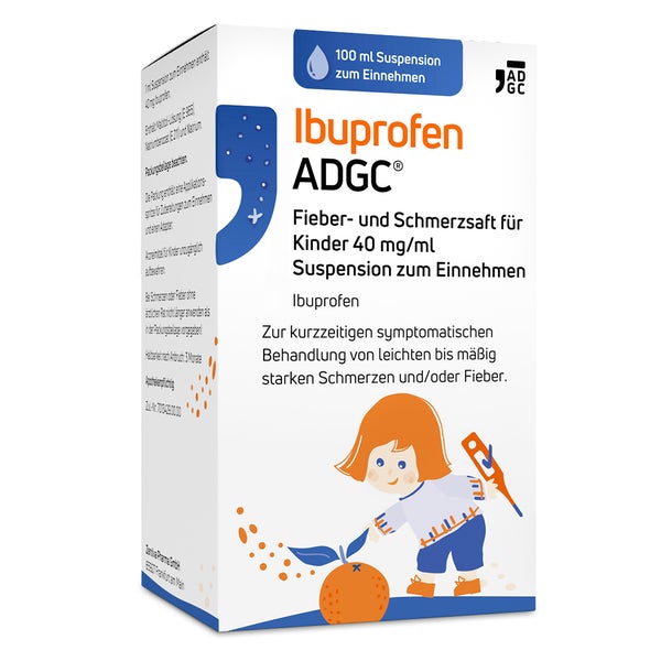 Ibuprofen Adgc Fieber U.schmerzsaft Kinder 40mg/ml 100 ml