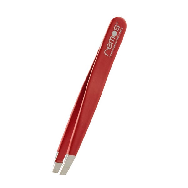 Mini-Augenbrauenpinzette Edelstahl 8 cm rot 1 St