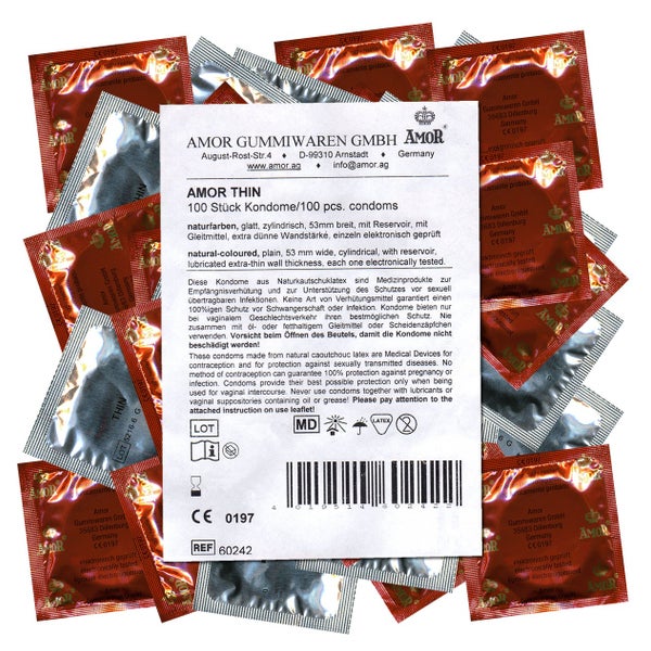 Thin Kondome 100er Pack – extra dünn & gefühlsecht (100 Kondome) 100 St
