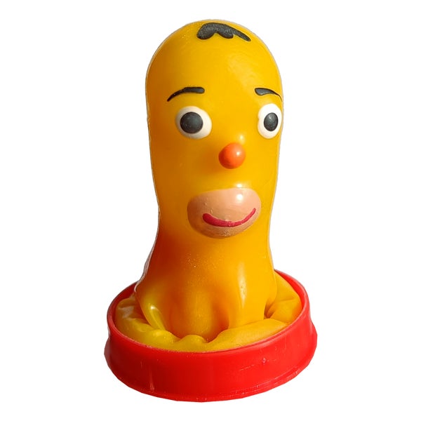 cherzkondom mit Figur «Glatzkopf» 1 Stück, Latex, handbemalt (1 Stück) 1 St