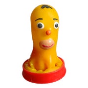 cherzkondom mit Figur «Glatzkopf» 1 Stück, Latex, handbemalt (1 Stück) 1 St
