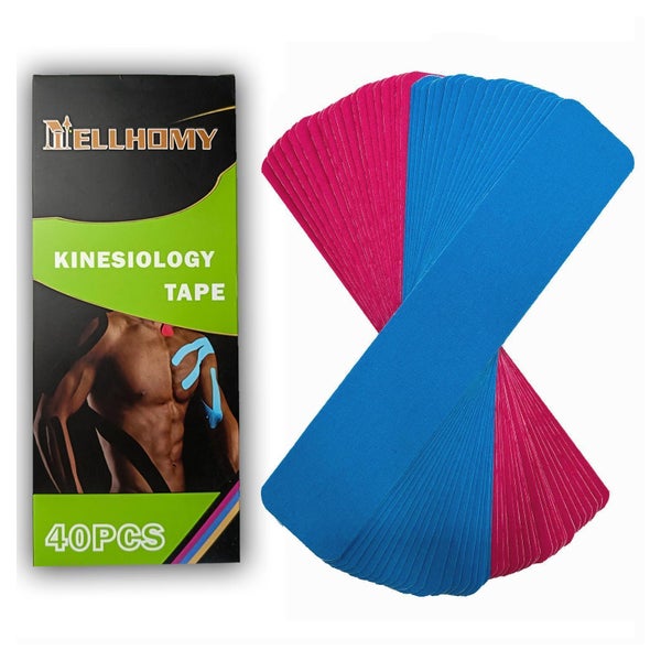 NELLHOMY 40 Stk. Kinesiologie Tapes, Vorgeschnitten, Wasserfest & Elastisch