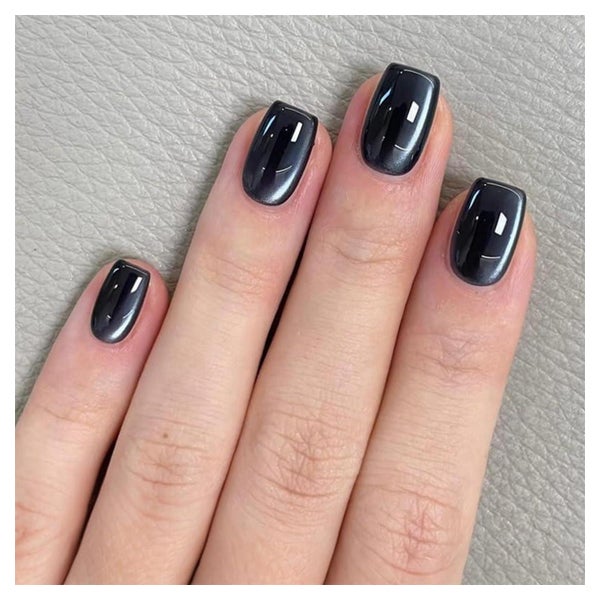 Künstliche Fingernägel Eckig Cat Eye Schwarz Magnetic Kurz C 1 St
