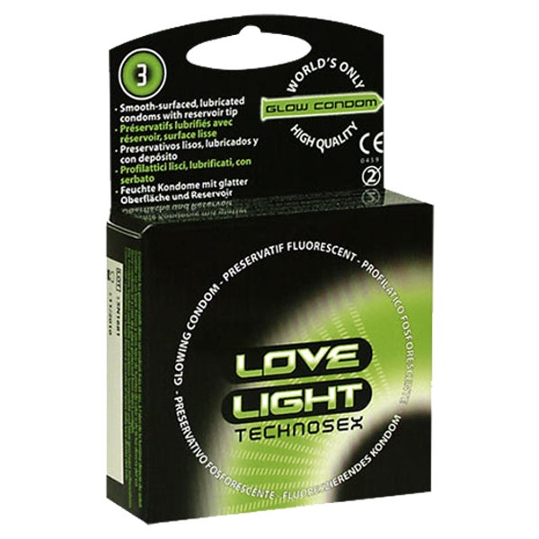 Love Light «Technosex» 3 Stück Leuchtkondome in Probiergröße (3 Kondome) 3 St
