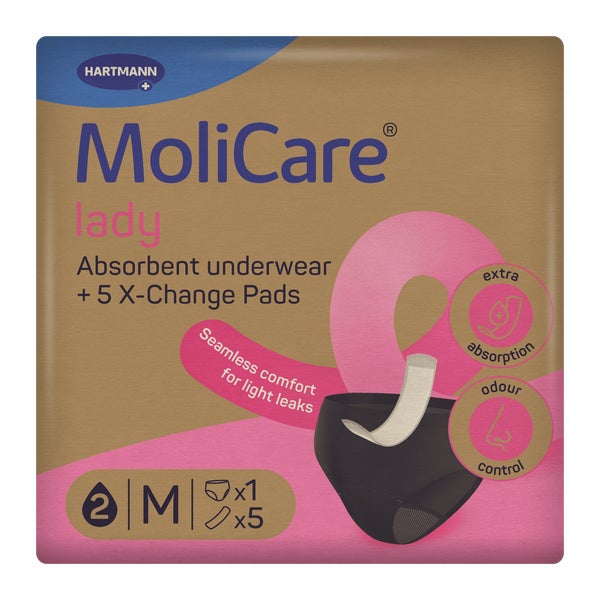 Molicare Lady Absorbent Underwear+5 Pads Gr.m 1 St