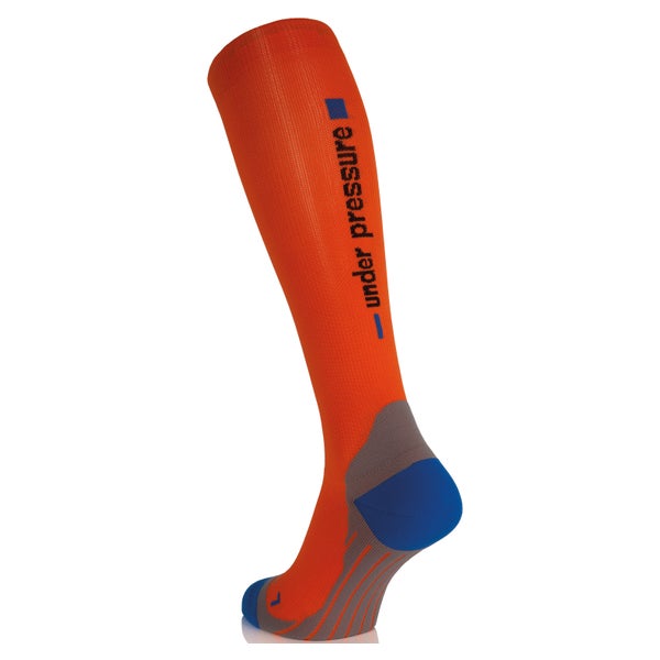 UNDER PRESSURE Competition | Sport-Kompressionsstrumpf (1 Paar) 43-46 (Wade: 32-42cm) / orange 2 St
