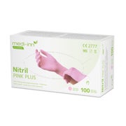 Medi-Inn Nitril Pink Plus Einmalhandschuhe, puderfrei, Gr. L 100 St
