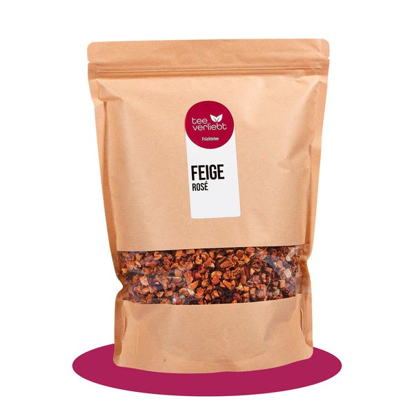 teerveliebt - Feige Rosé loser Früchtetee Großpackung I Mild-exotischer Früchtetee mit Feigennote | 1kg 1000 g
