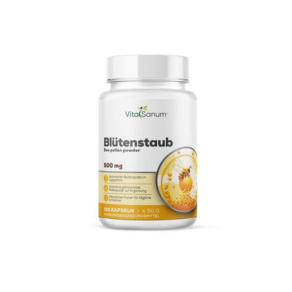 VitaSanum®- Blütenstaub – 500 mg – 100 Kapseln 100 St