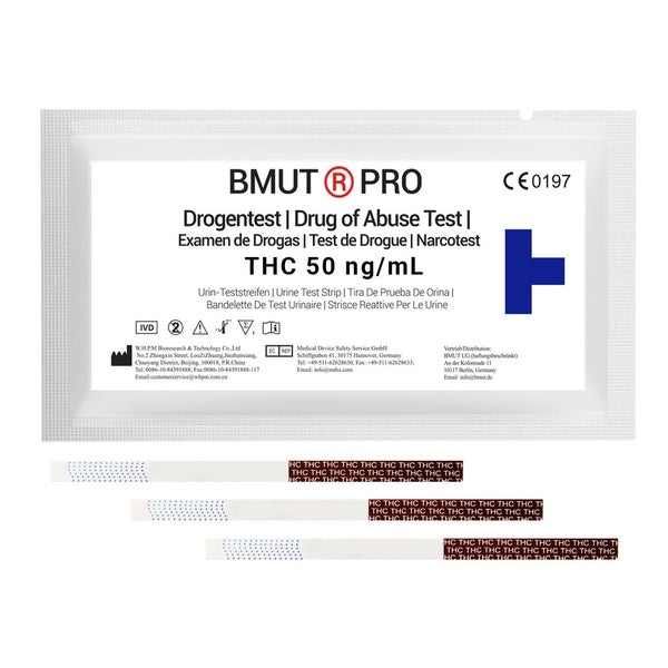 BMUT THC – Drogentest Teststreifen Urin 50ng/mL 10 St
