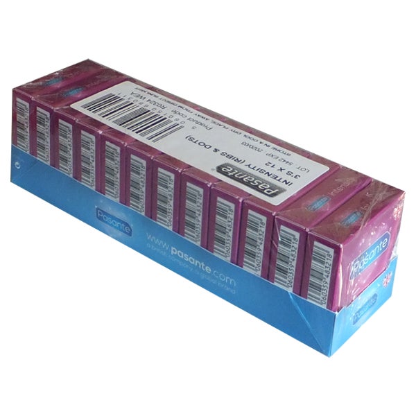 «Intensity» – Rillen- & Noppenkondome, 12x3 Vorteilspack (36 Kondome) 36 St