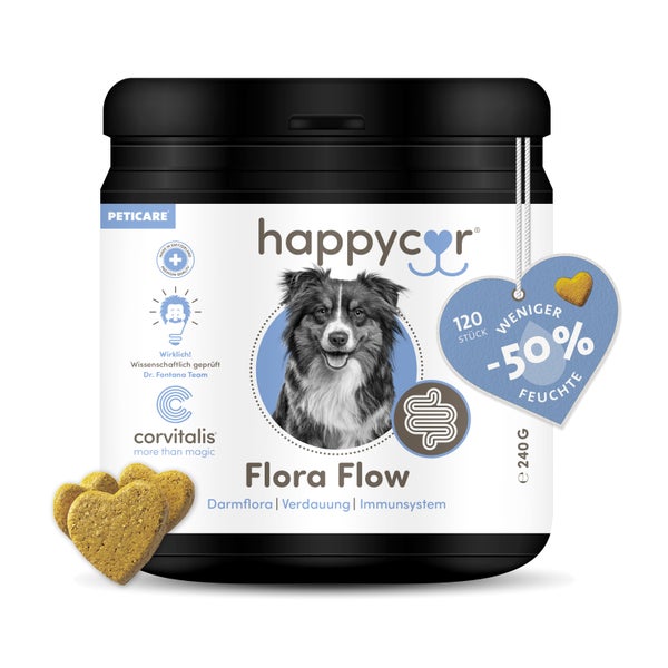 happycor® Flora-Flow Darm-Funktionssnack für Hunde 240 g
