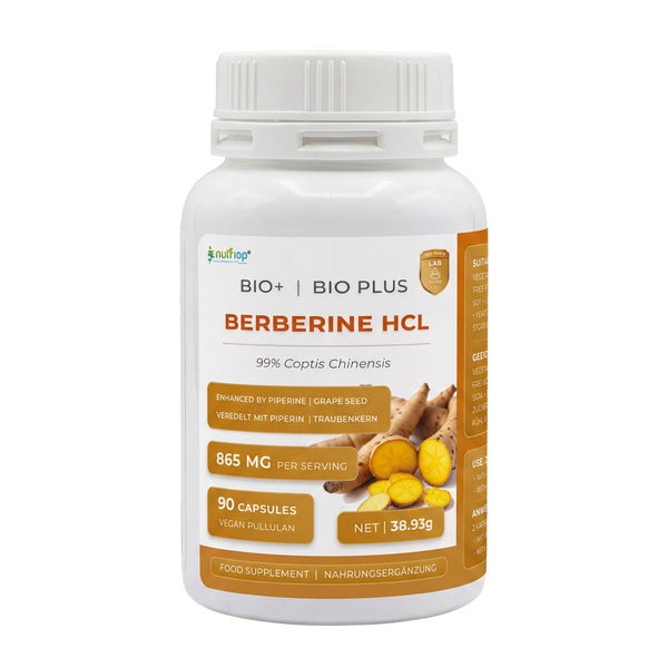 Nutriop® Bio-Enhanced Berberin HCL 865mg (90 Kapseln) 90 St