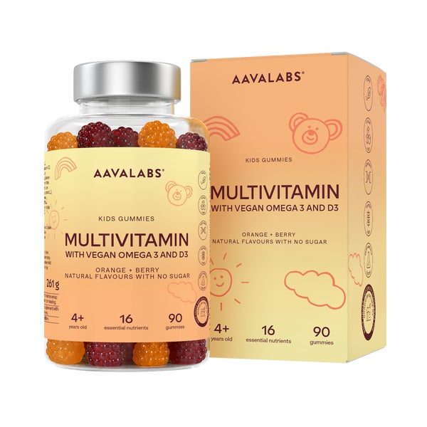 Aavalabs Kinder Multivitamin Gummies, vegan & zuckerfrei 90 St