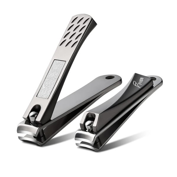FVION Nagelknipser Set (2 Stück) Groß - Edelstahl, für Finger- & Fußnägel, mit